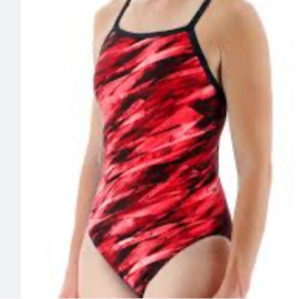 TYR competition racer, back swimsuit Contact Diamondfit, Red